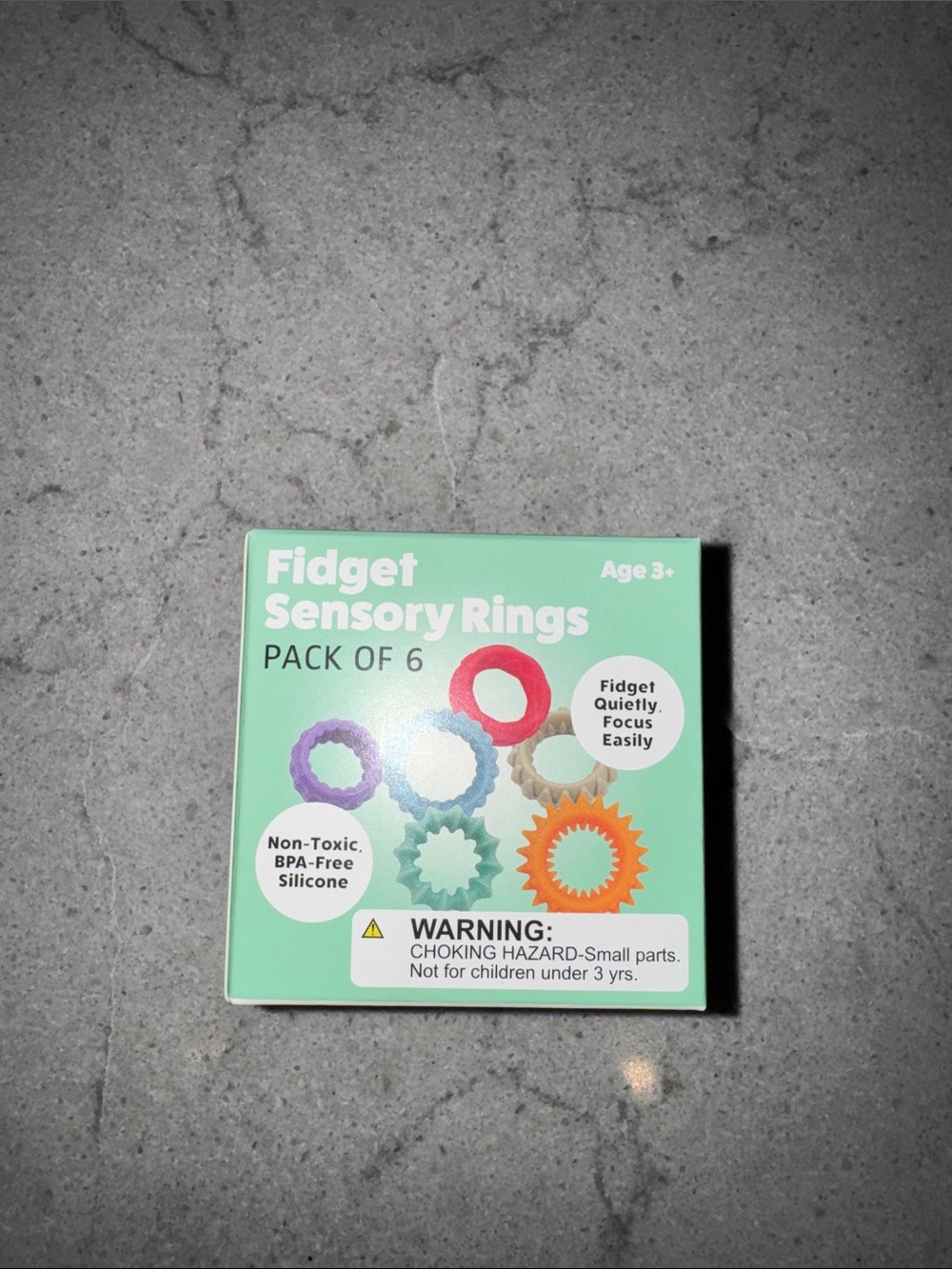 Target Fidget Sensory Rings Pack of 6 - Multicolor Silicone Sensory Toy